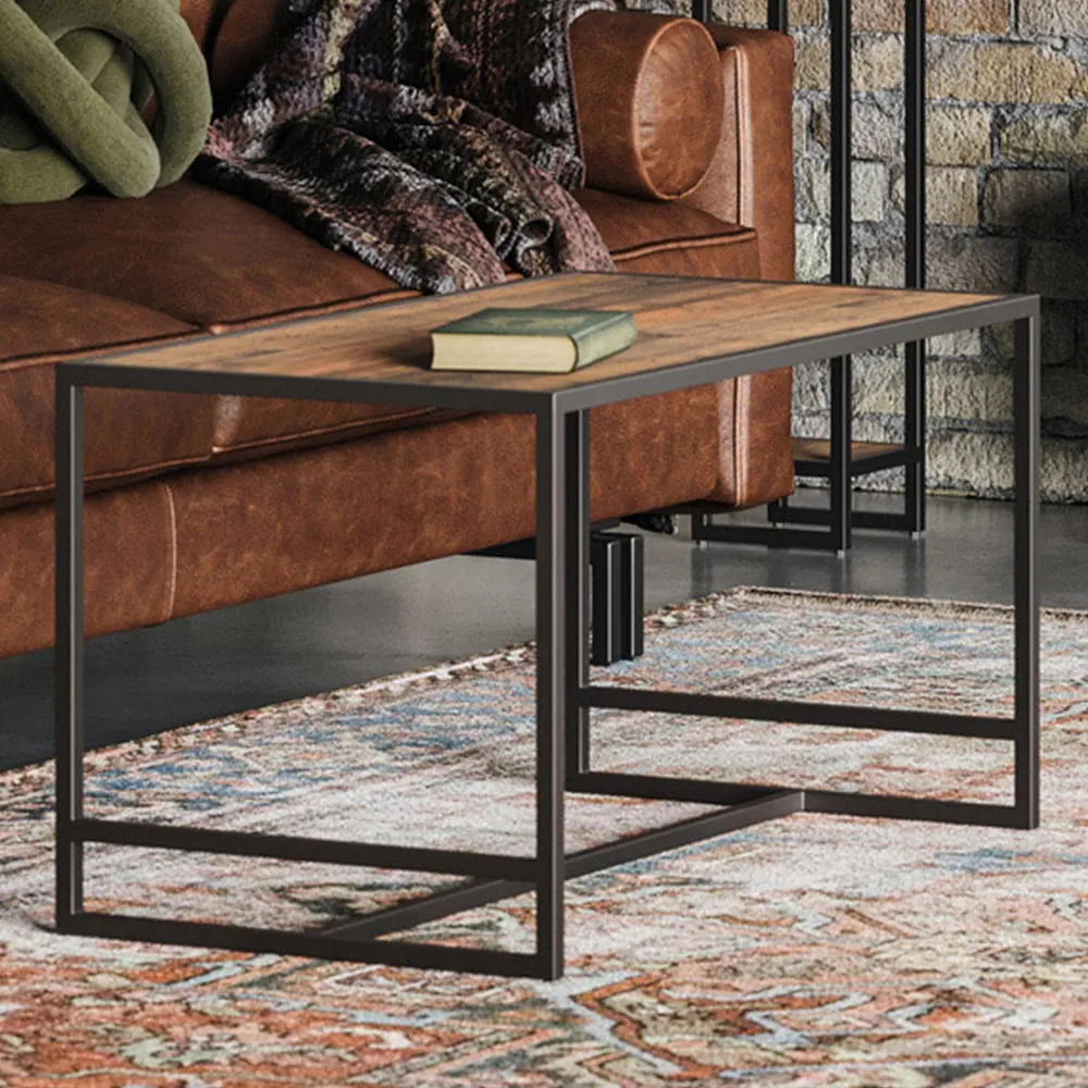 Ooki Tall Open Coffee Table - Brown, Reclaimed Wood