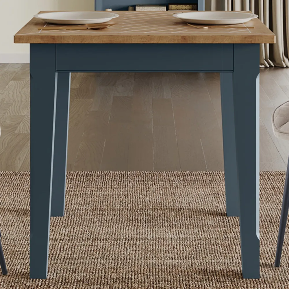 Signature 2-Seater Square Dining Table - Blue, Oak