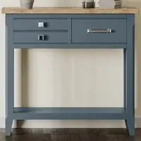 Signature 3 Drawer Console Table - Blue, Oak
