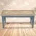 Signature 3 Seater Dining Bench - Blue, Oak