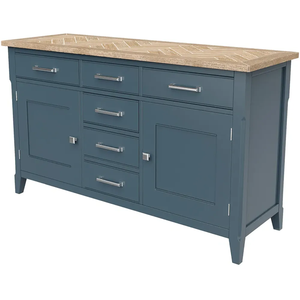 Signature Large Sideboard with Storage - Blue, Oak