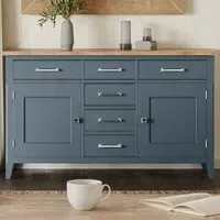 Signature Large Sideboard with Storage - Blue, Oak