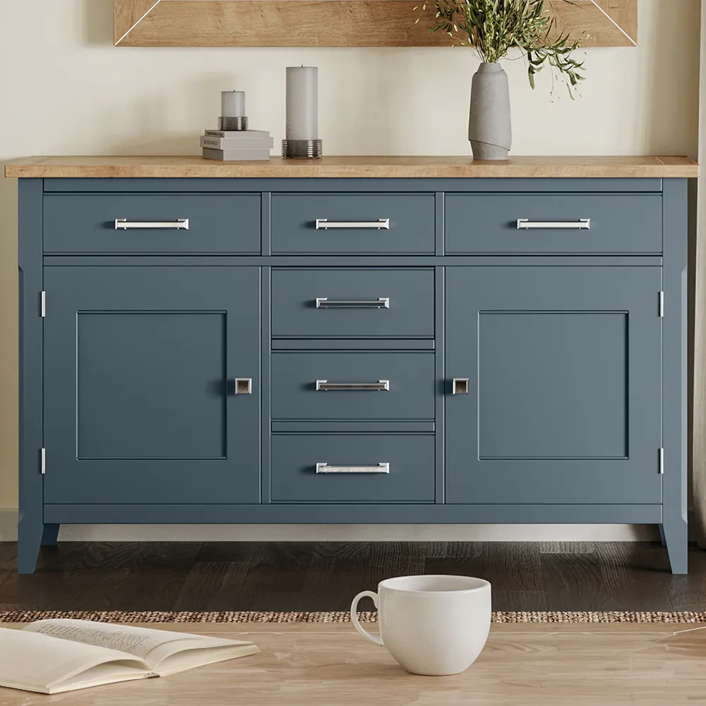 Signature Large Sideboard with Storage - Blue, Oak