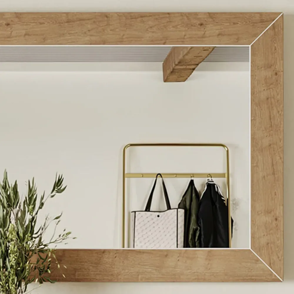 Signature Portrait Mirror - Blue, Oak