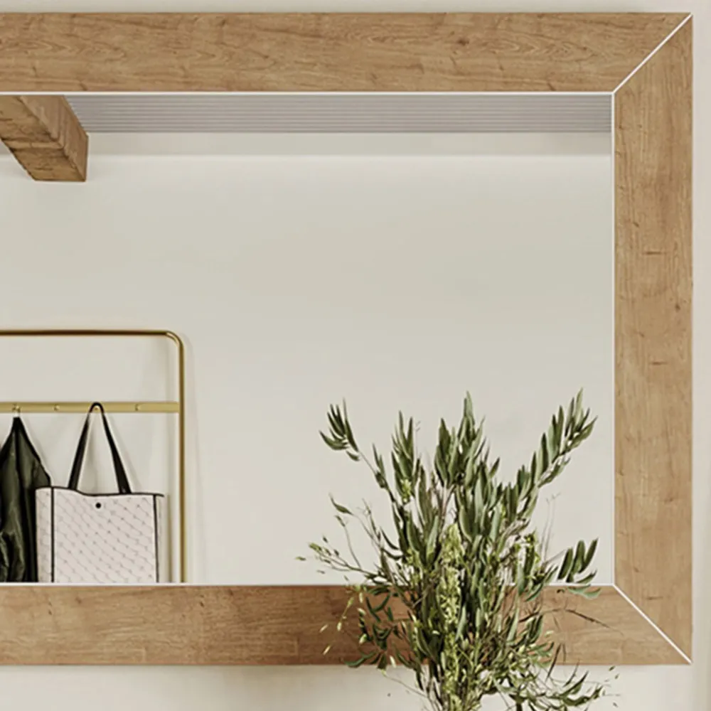 Signature Portrait Mirror - Blue, Oak