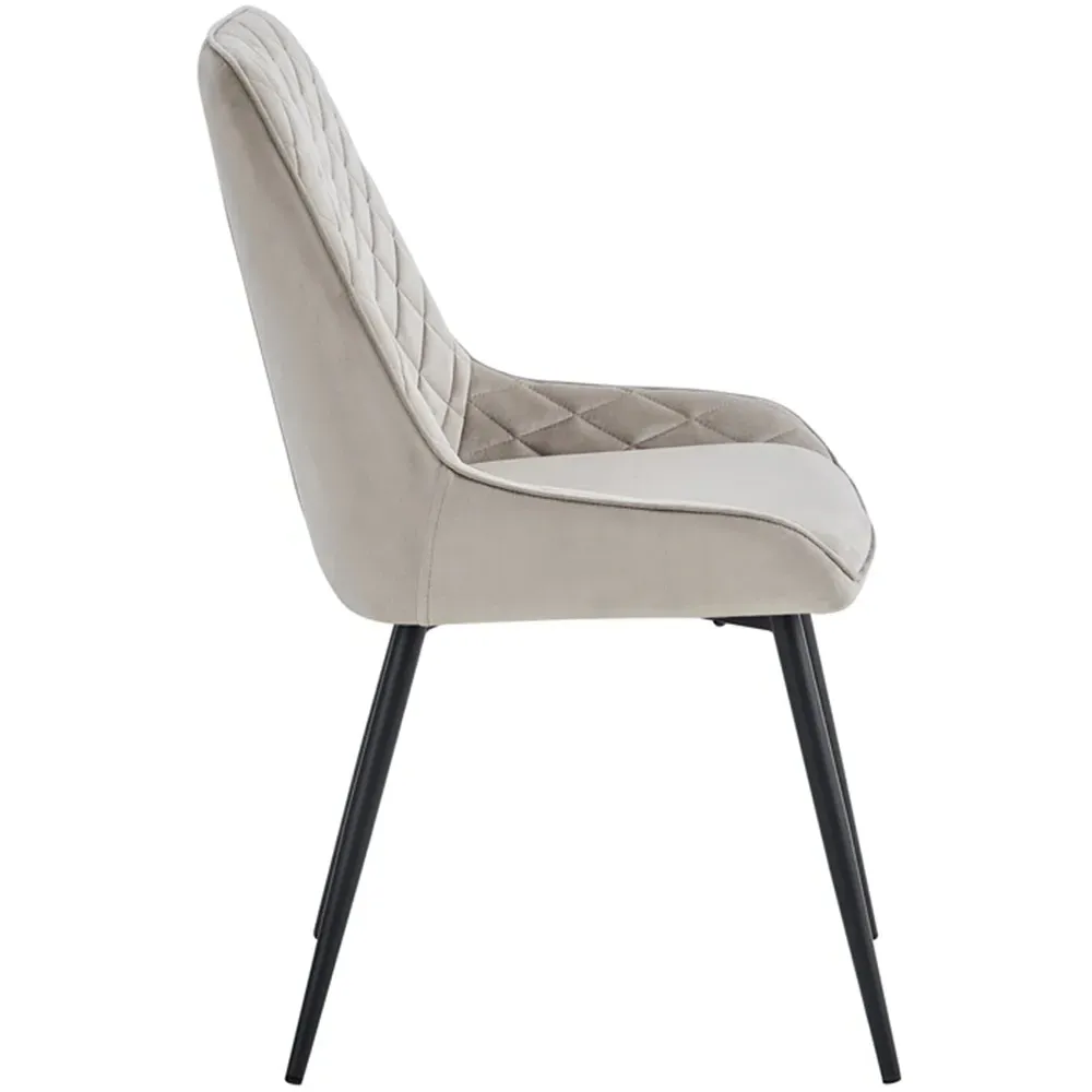 Signature Set of 2 Dining Chairs - Mink, Velvet