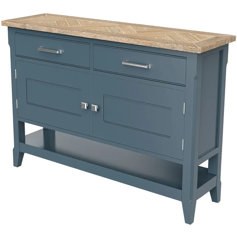 Signature Small Sideboard with Storage - Blue, Oak