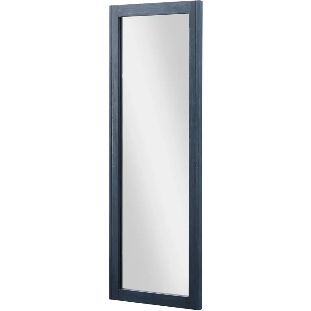 Splash of Blue Extra Long Wall Mirror - Blue, Wood image