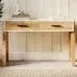 Trinity 2 Drawer Console Table - White, Reclaimed Wood