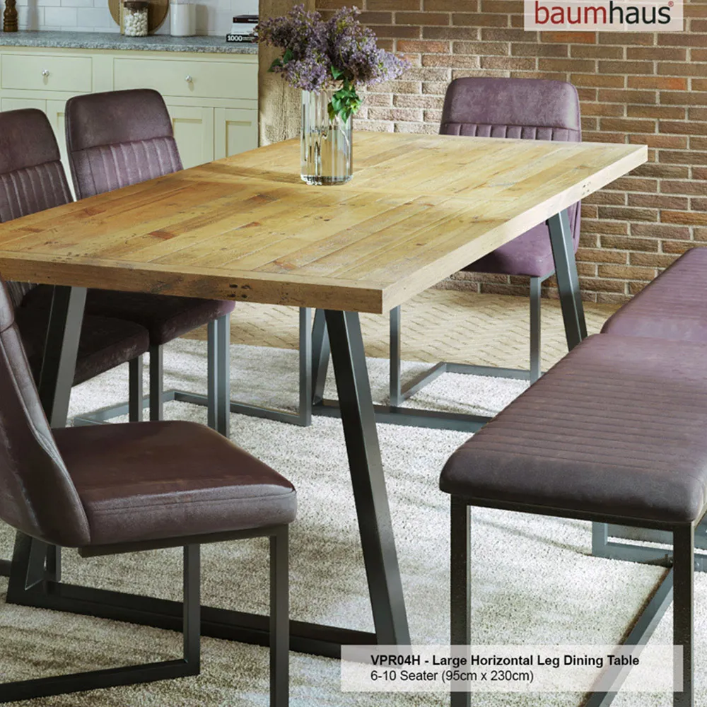 Urban 10-Seater Reclaimed Dining Table - Brown