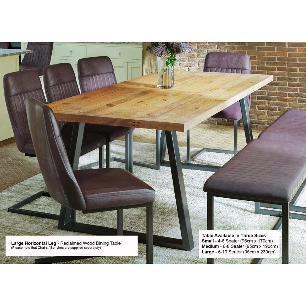 Urban 10-Seater Reclaimed Dining Table - Brown