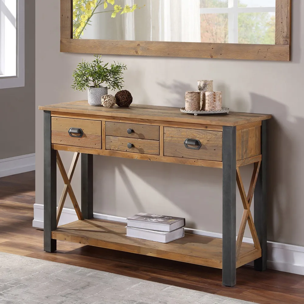 Urban 4 Drawer Console Table - Brown
