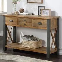 Urban 4 Drawer Console Table - Brown