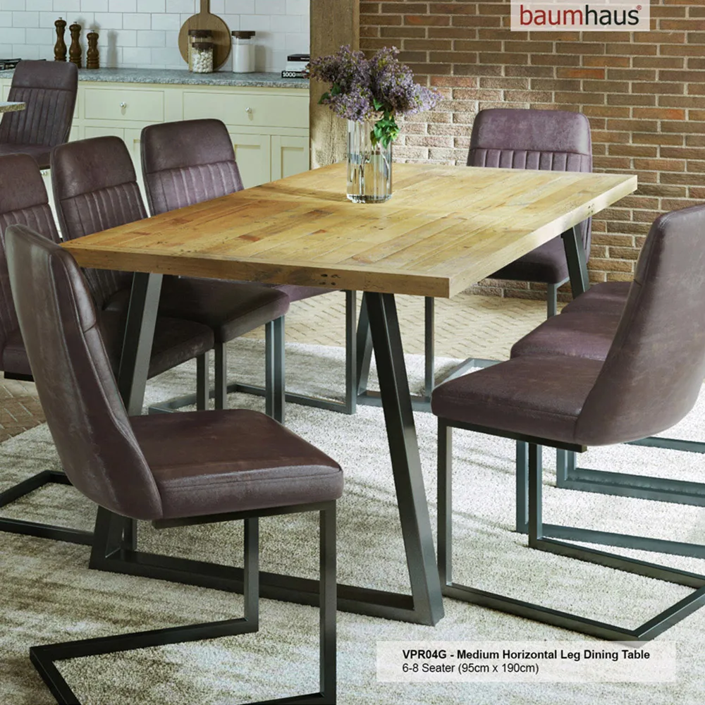 Urban 8-Seater Reclaimed Dining Table - Brown