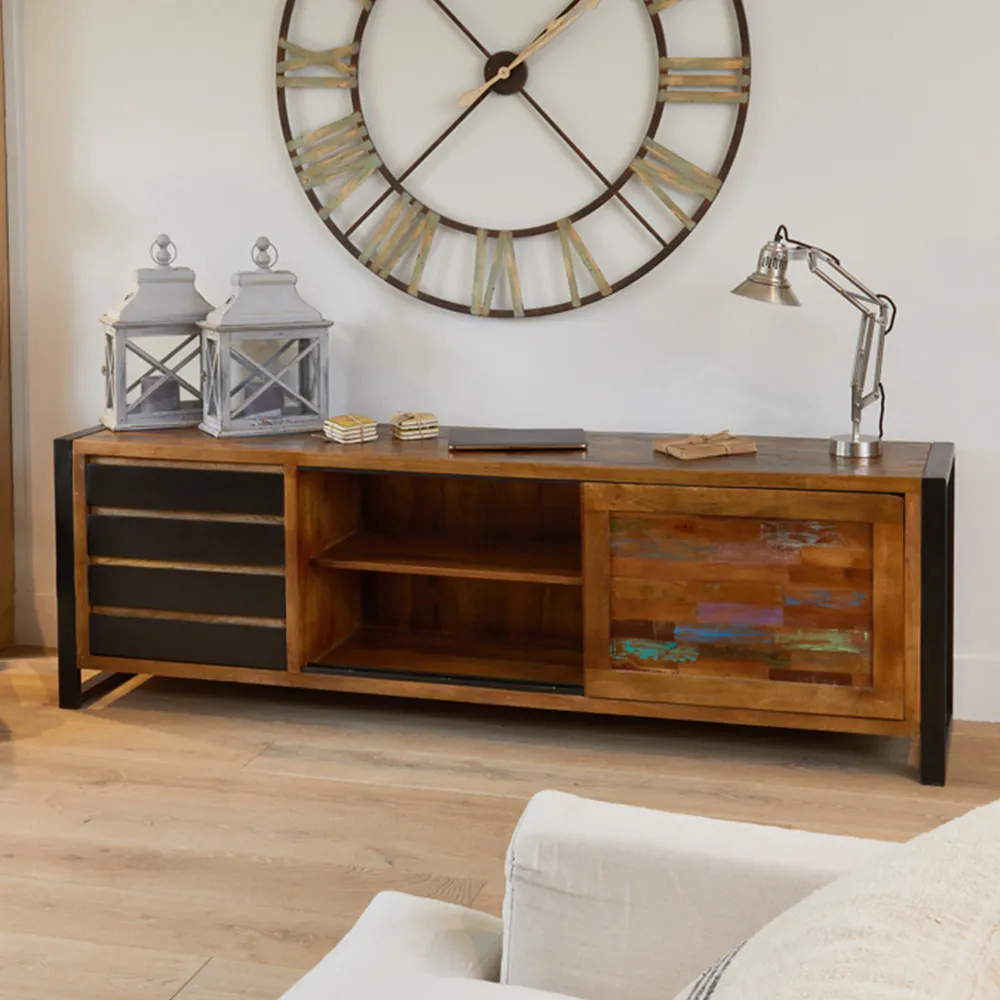 Urban Chic 2 Door 4 Drawer Sideboard - Multi, Reclaimed Wood