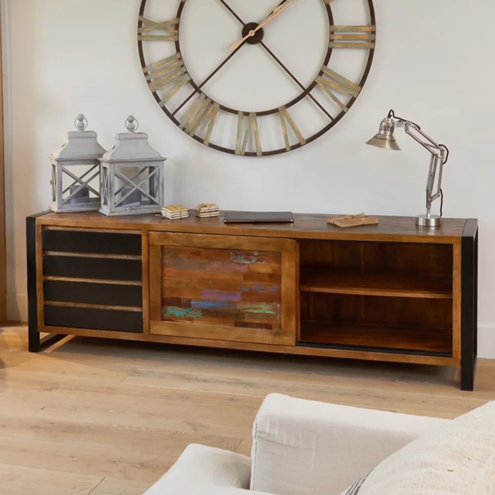 Urban Chic 2 Door 4 Drawer Sideboard - Multi, Reclaimed Wood