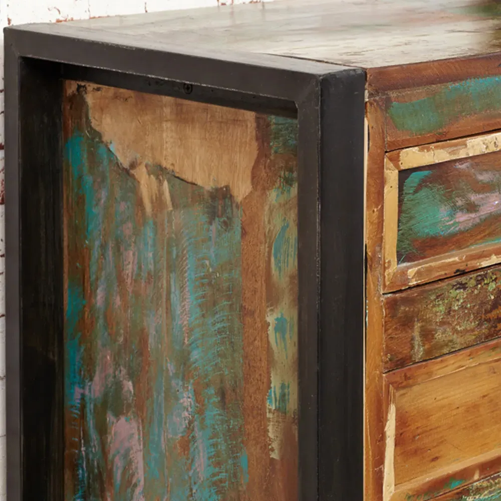 Urban Chic 2 Door 6 Drawer Sideboard - Multi, Reclaimed Wood