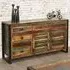 Urban Chic 2 Door 6 Drawer Sideboard - Multi, Reclaimed Wood