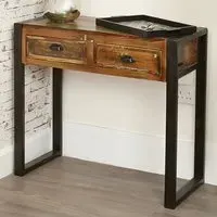 Urban Chic 2 Drawer Console Table - Multi, Reclaimed Wood