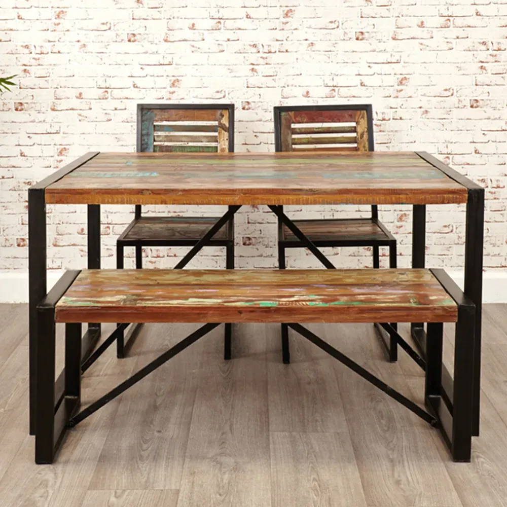 Urban Chic 2-Seater Dining Bench - Multi, Reclaimed Wood