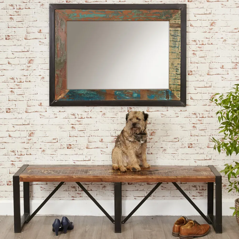 Urban Chic 3-Seater Dining Bench - Multi, Reclaimed Wood