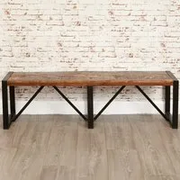 Urban Chic 3-Seater Dining Bench - Multi, Reclaimed Wood