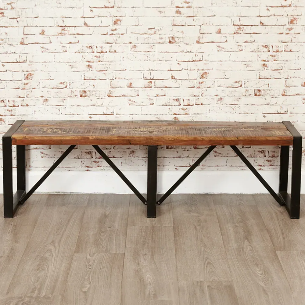 Urban Chic 3-Seater Dining Bench - Multi, Reclaimed Wood