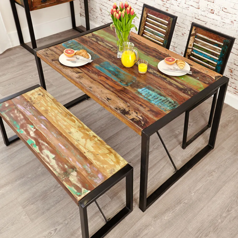 Urban Chic 4-Seater Dining Table - Multi, Reclaimed Wood