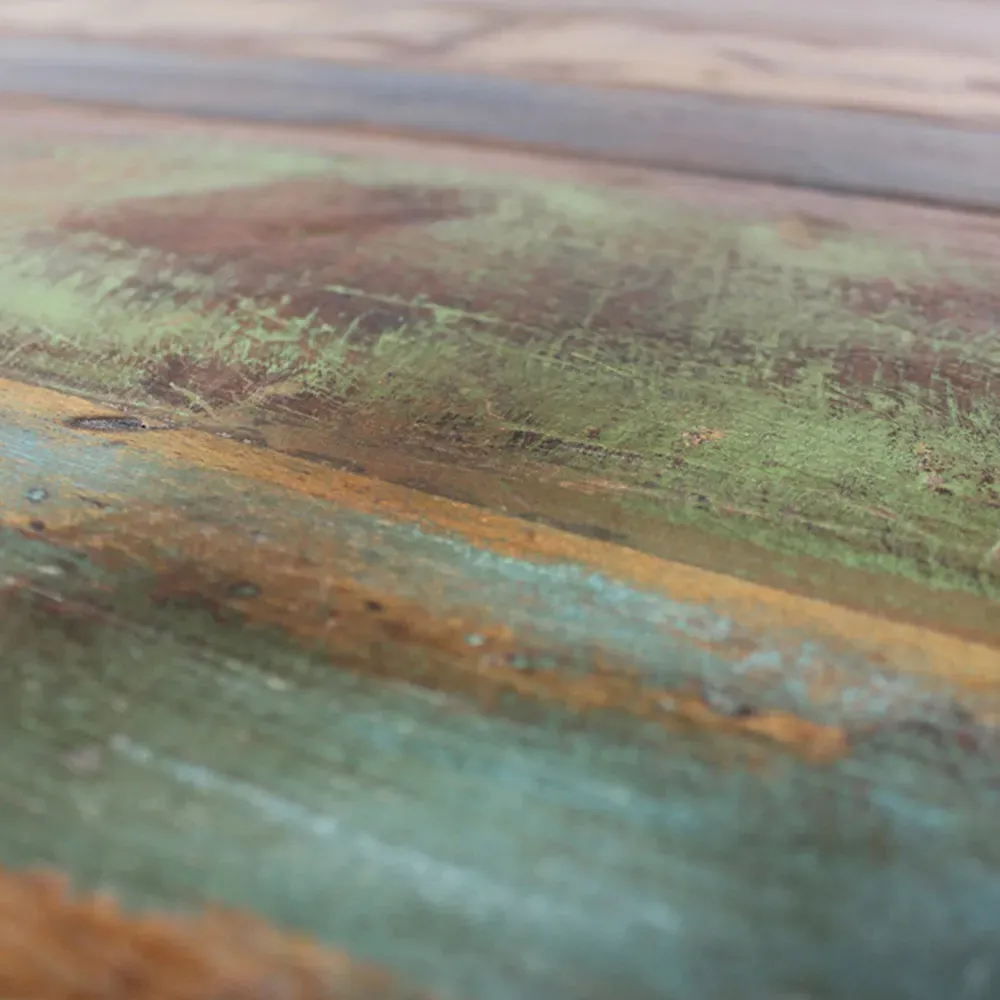 Urban Chic 4 Seater Round Dining Table - Multi, Reclaimed Wood