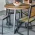 Urban Chic 4 Seater Round Dining Table - Multi, Reclaimed Wood