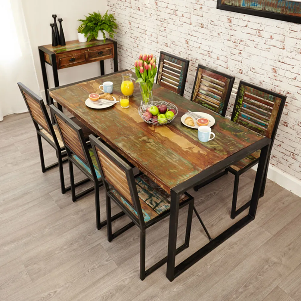 Urban Chic 6-Seater Dining Table - Multi, Reclaimed Wood