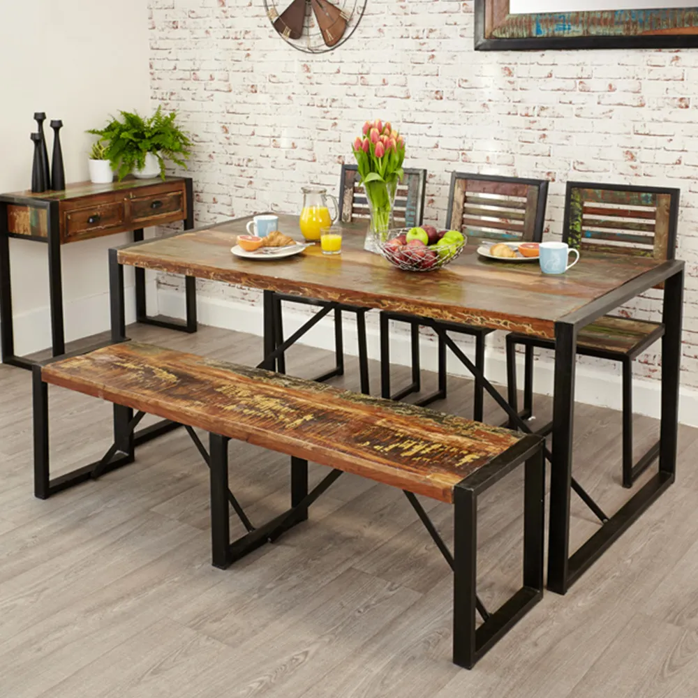 Urban Chic 6-Seater Dining Table - Multi, Reclaimed Wood