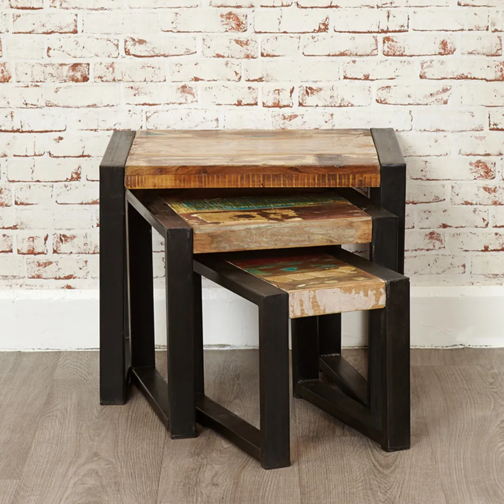Urban Chic Nest of Tables Set of 3 - Multi, Reclaimed Wood