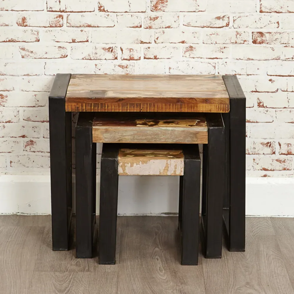 Urban Chic Nest of Tables Set of 3 - Multi, Reclaimed Wood