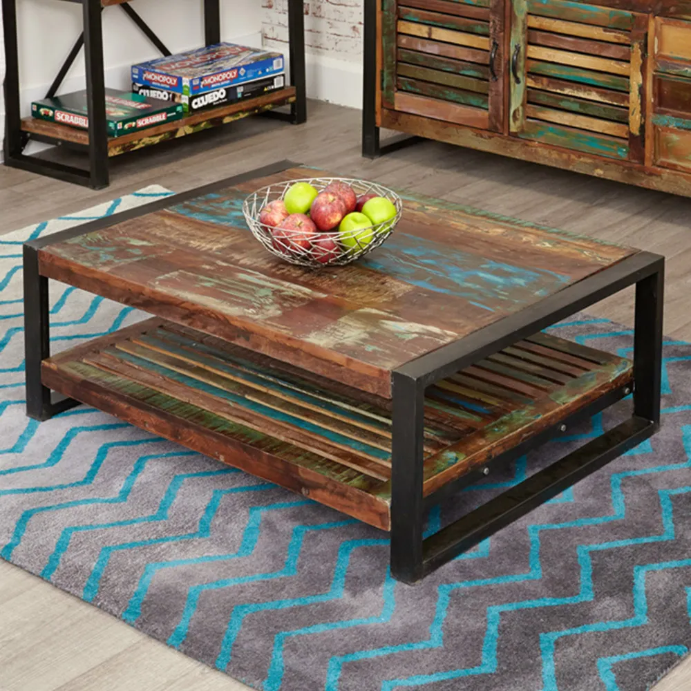 Urban Chic Rectangular Coffee Table - Multi, Reclaimed Wood
