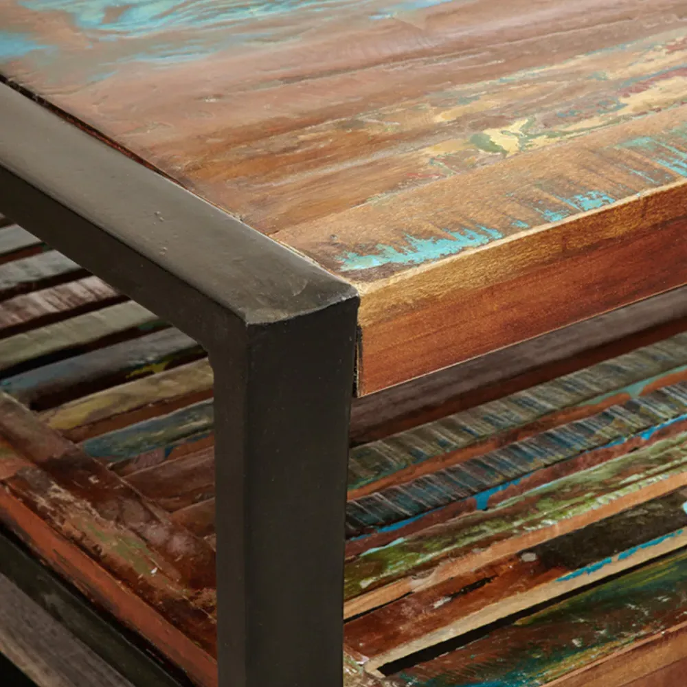 Urban Chic Rectangular Coffee Table - Multi, Reclaimed Wood