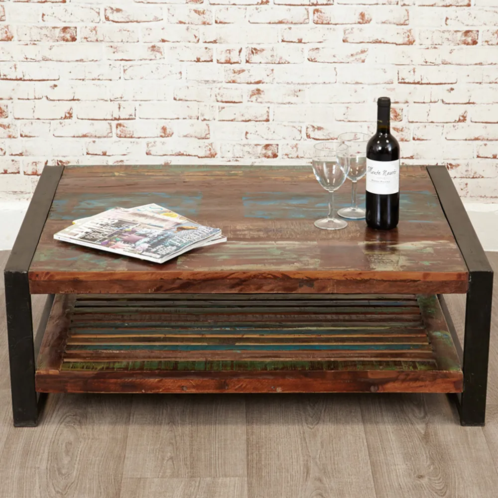 Urban Chic Rectangular Coffee Table - Multi, Reclaimed Wood