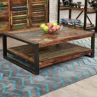 Urban Chic Rectangular Coffee Table - Multi, Reclaimed Wood