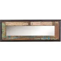 Urban Chic Rectangular Wall Mirror - Multi, Reclaimed Wood