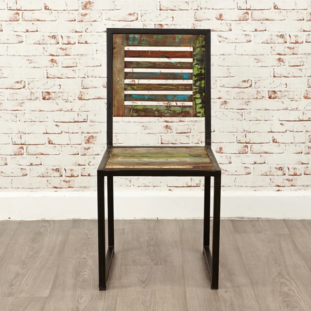 Urban Chic Set of 2 Dining Chairs - Multi, Reclaimed Wood