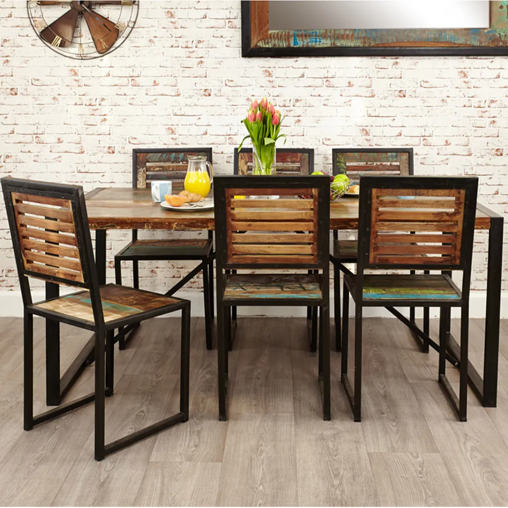 Urban Chic Set of 2 Dining Chairs - Multi, Reclaimed Wood