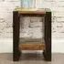 Urban Chic Single Shelf Low Lamp Table - Multi, Reclaimed Wood