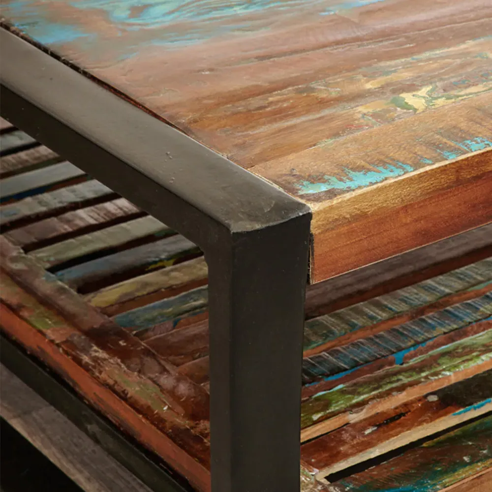 Urban Chic Square Coffee Table - Multi, Reclaimed Wood