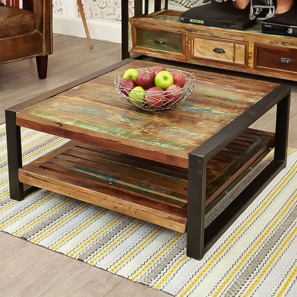 Urban Chic Square Coffee Table - Multi, Reclaimed Wood image