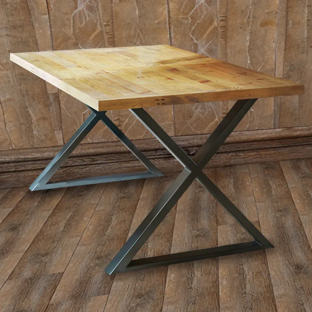 Urban Elegance 6-Seater Dining Table - Brown, Reclaimed Wood