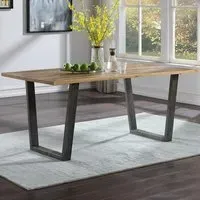 Urban Elegance 6-Seater Dining Table - Brown, Reclaimed Wood
