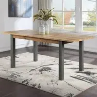 Urban Elegance 8-Seater Extendable Dining Table - Brown, Reclaimed Wood