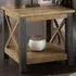Urban Elegance Single Shelf Lamp Table - Brown, Reclaimed Wood