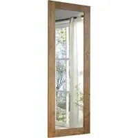 Urban Elegance Wall Mirror - Brown, Reclaimed Wood