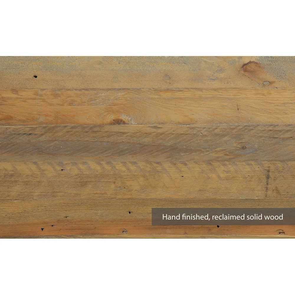 Urban Reclaimed Wooden Lamp Table - Brown, Reclaimed Wood